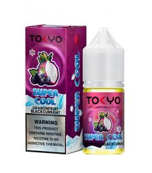TOKYO E-JUICE Super Cool Dragon Fruit Black Currant 30ml salt e-liquid bottle with vibrant label design.