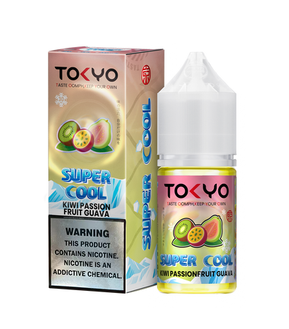 Tokyo Iced Mint vape juice bottle and packaging on a white background