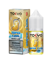 TOKYO E-JUICE Super Cool Mango Lassi 30ml salt e-liquid bottle with mango and yogurt flavor label