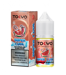 TOKYO E-JUICE Super Cool Watermelon Bubblegum 30ml salt e-liquid bottle with colorful label and watermelon bubblegum imagery.