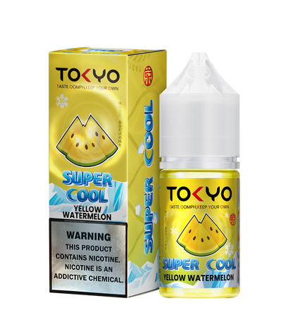 Tokyo Iced Mango Lychee vape juice bottle and packaging on a white background