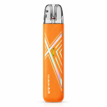 UWELL CALIBURN AIR pod system in coral orange with sleek design and compact size for easy vaping on the go.