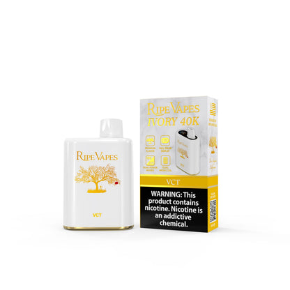 RIPE VAPES Ivory 40K Puffs - VCT (Vanilla, Custard, Tobacco)