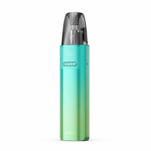 Green VOOPOO ARGUS G4 MINI pod system with sleek design and compact size, featuring a modern and portable vape device.