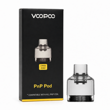 VOOPOO PNP Cartridge for vape devices, 4.5ml capacity, showing the sleek black design and transparent reservoir.