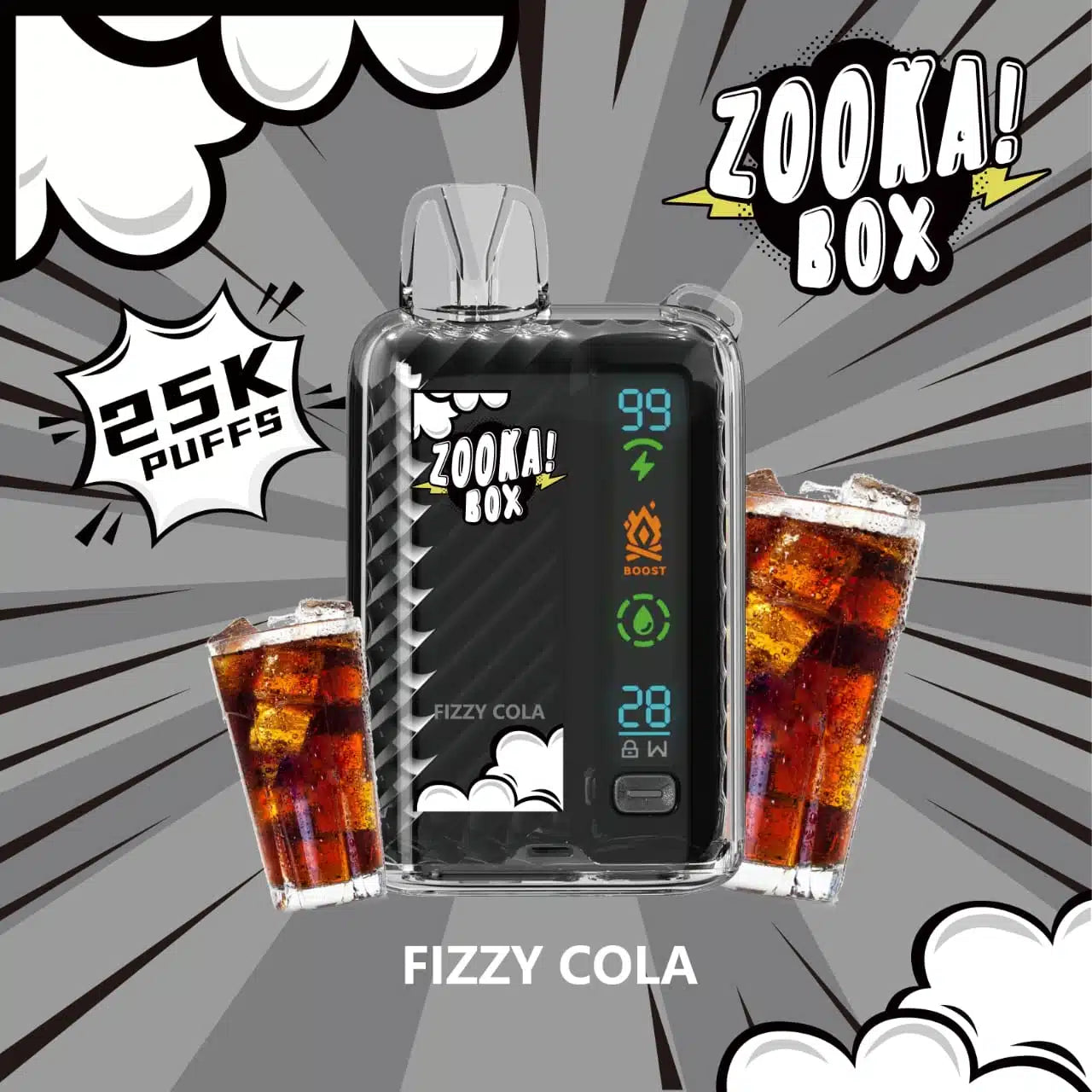BAZOOKA Zooka Box 25K Puffs - Fizzy Cola