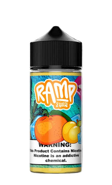 Vape juice bottle with 'Ramp' branding on a black background