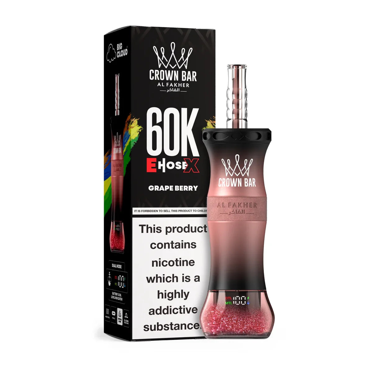 AL FAKHER CROWN BAR E HOSE X 60K PUFFS - GRAPE BERRY
