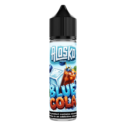 Alaska Blue Cola MTL e-liquid in 60ml bottle with blue and white design, featuring a cola beverage flavor.