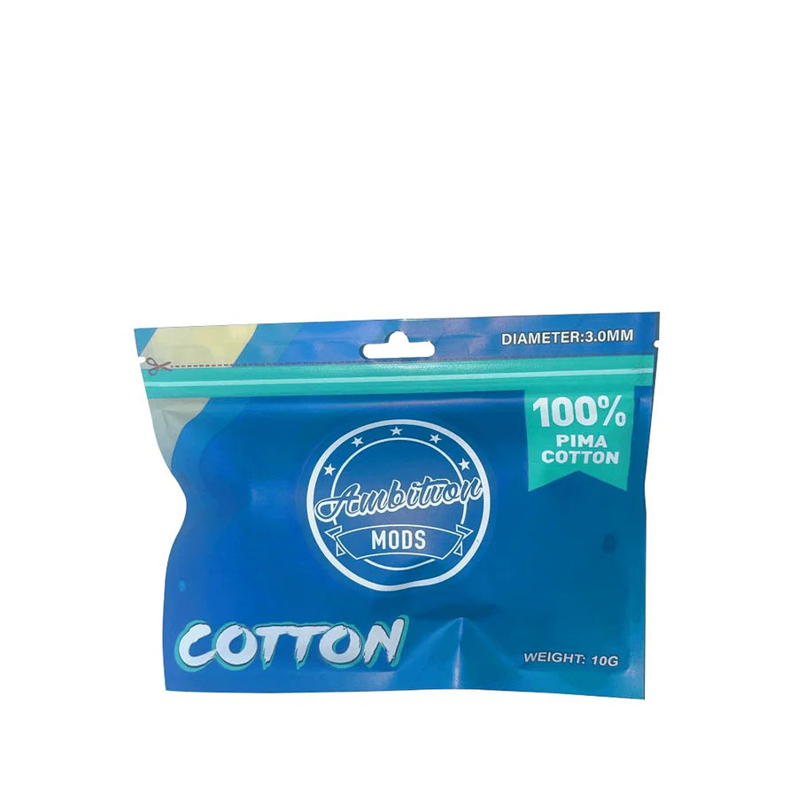 Close-up of AMBITION MODS Premium Organic Cotton in 3mm thickness, showcasing soft, high-quality organic cotton fibers.