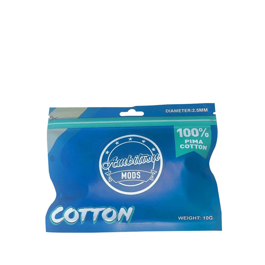 Close-up of AMBITION MODS Premium Organic Cotton in 3mm, showcasing the soft, natural fibers and quality texture.
