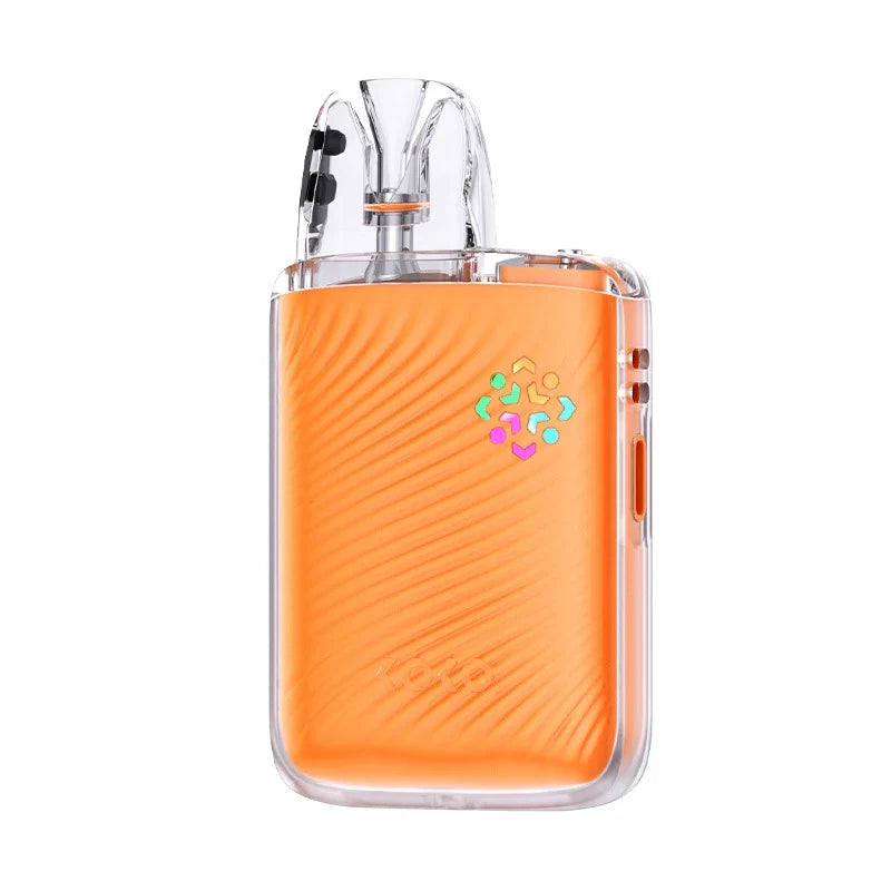 UWELL CALIBURN G5 Lite KOKO pod system with orange body, compact design, and mouthpiece for vaping.
