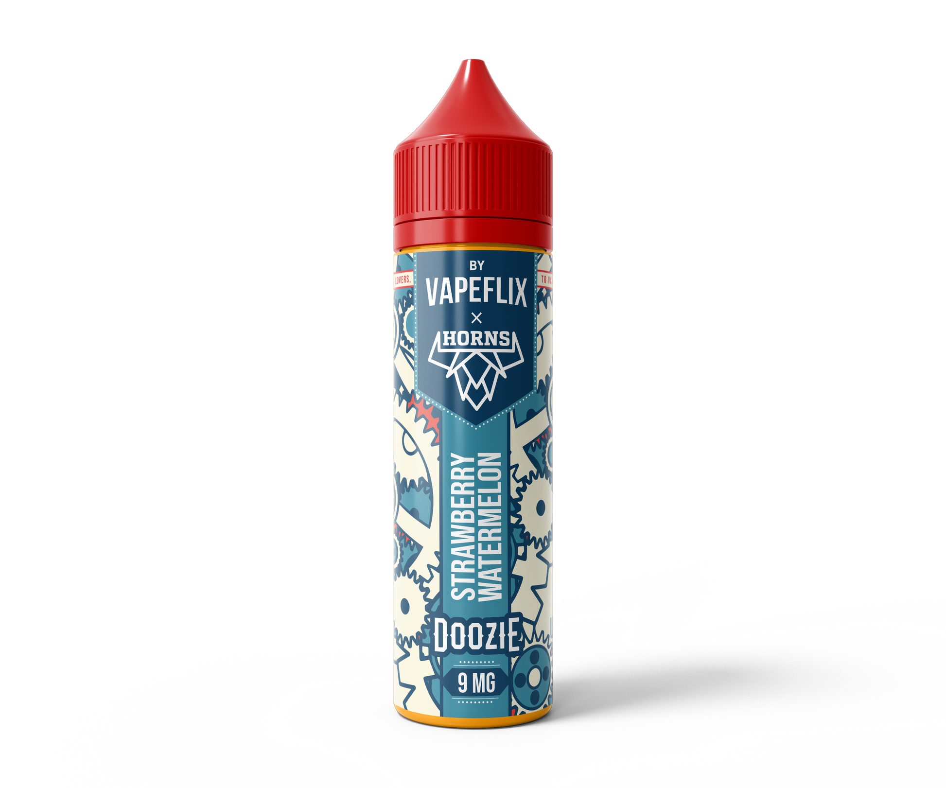 HORNS DOOZIE Strawberry Watermelon e-liquid bundle pack, 60ml, 9mg nicotine, featuring fresh strawberry and watermelon flavor.