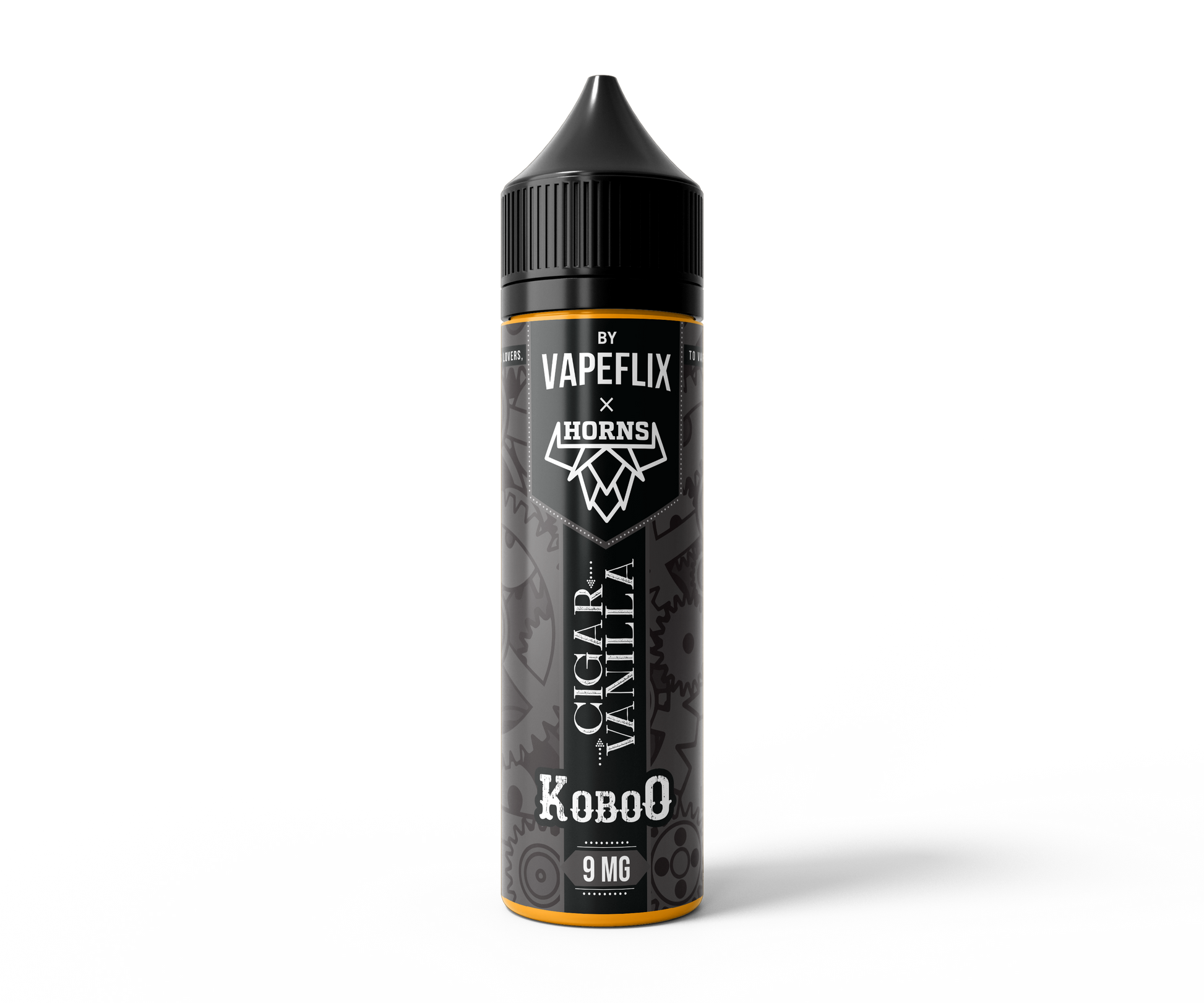 Horns Kobo Cigar Vanilla e-liquid bundle pack, 60ml bottle with vanilla and cigar flavor for vaping.