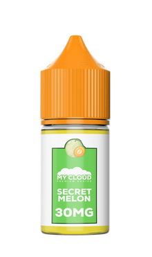 Vape juice bottle labeled 'Secret Melon' with 'My Cloud' branding on a white background