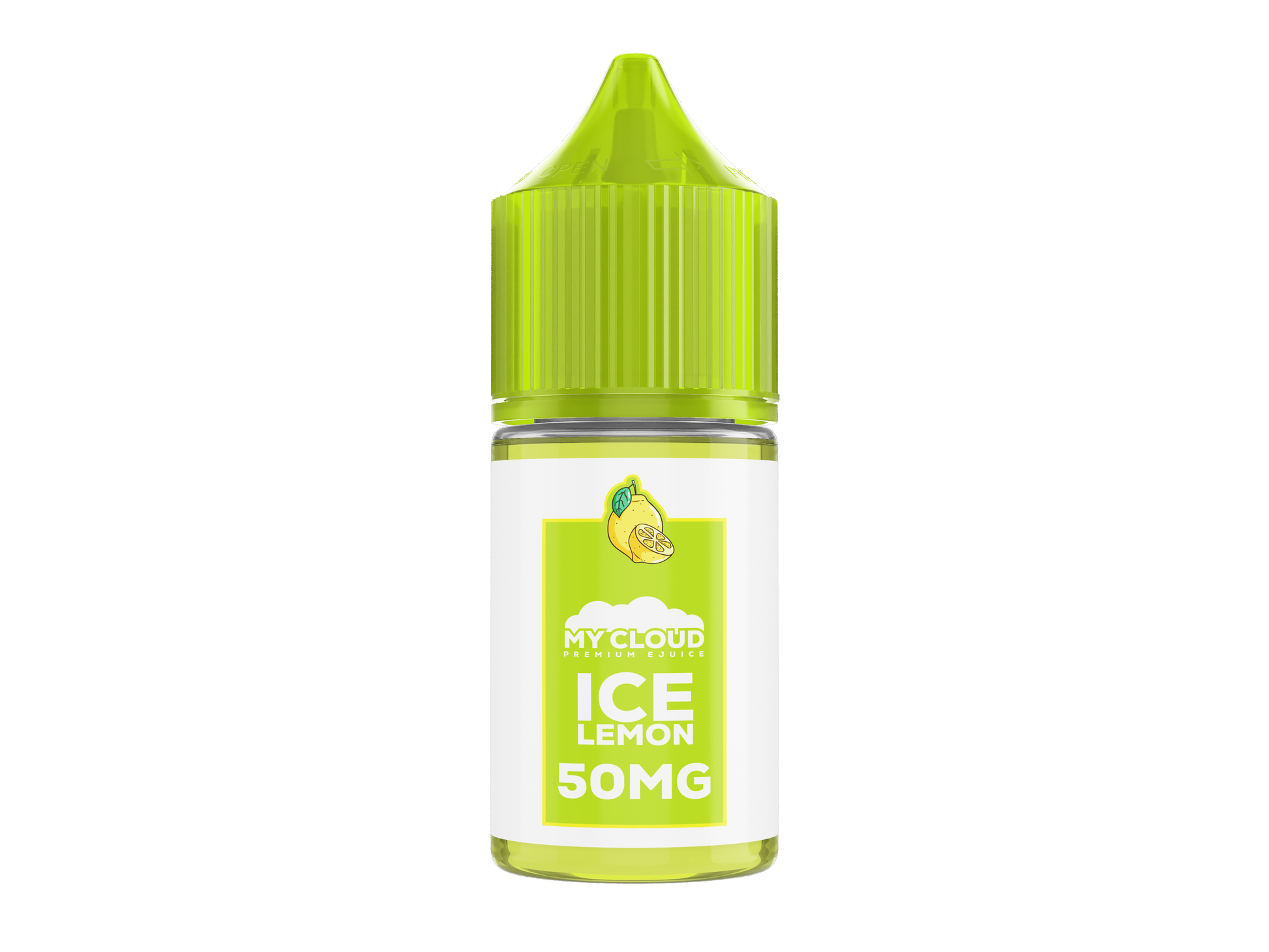MY CLOUD Ice Lemon Salt e-liquid bottle with lemon flavor and salt nicotine, 30ml, 30mg strength.