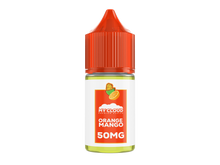 MY CLOUD Orange Mango Salt E-Liquid 30ml bottle with vibrant orange and mango flavor label, 30mg nicotine strength.