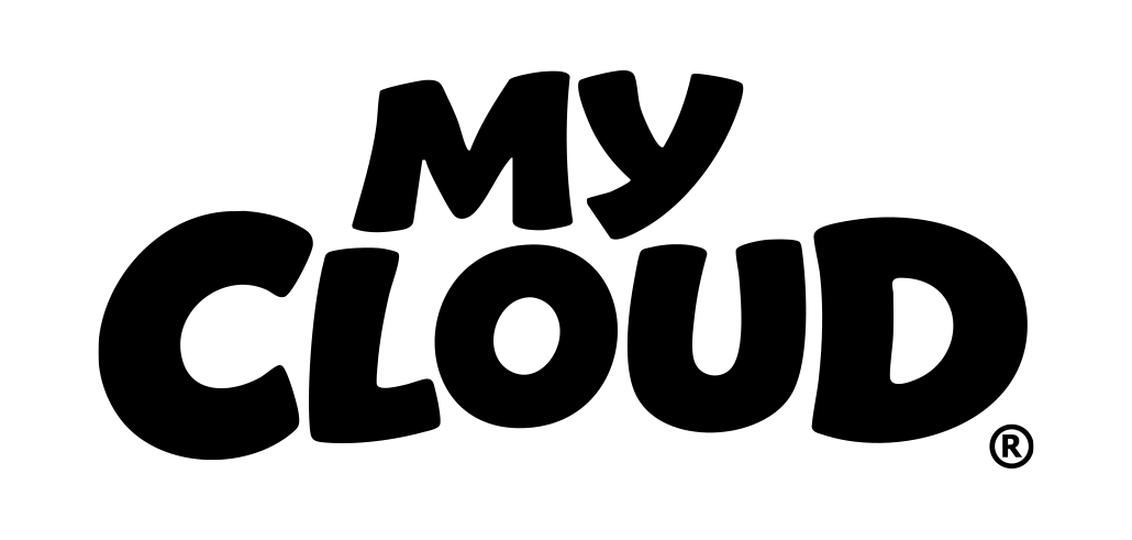 Black 'My Cloud' logo on a white background