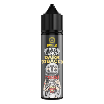 NOBLE Off The Leach Dark Tobacco MTL e-liquid bottle, 60ml, with dark tobacco flavor and 6mg nicotine strength.