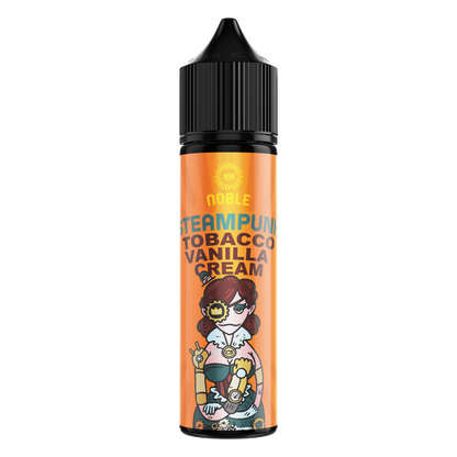 Noble Steampunk Tobacco Vanilla Cream e-liquid bottle for MTL vaping, 60ml with tobacco and vanilla flavor profile.
