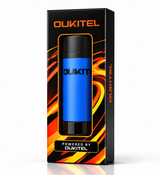 OUKITEL MATE 35K luxury disposable blue shisha with sleek design, ideal for vaping and smoking enjoyment.