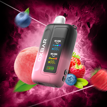 OXBAR ICE-NIC CONTROL 35K disposable vape with Peach Blue Razz flavor, showing the sleek device with flavor label and branding.