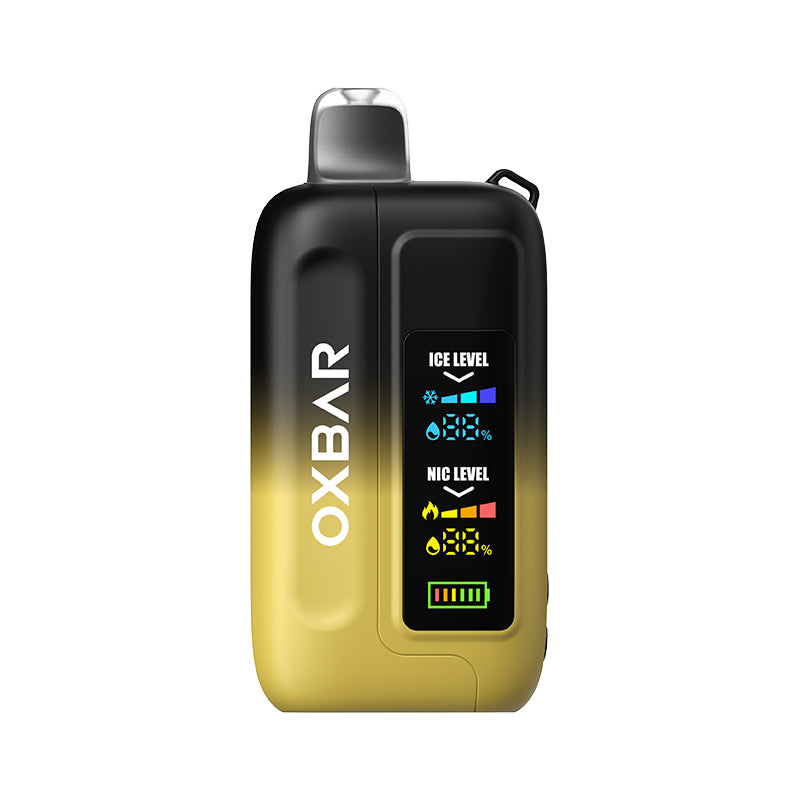 OXBAR ICE-NIC CONTROL 35K disposable vape with Sour Pineapple flavor, featuring a sleek design and salt nicotine content.