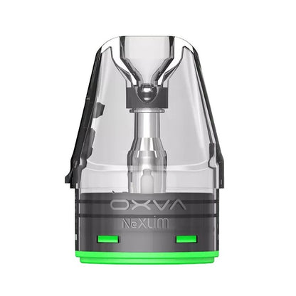 OXVA NeXLIM refillable cartridge with 4ml capacity, featuring a top-fill design and 0.6-ohm coil for vaping.