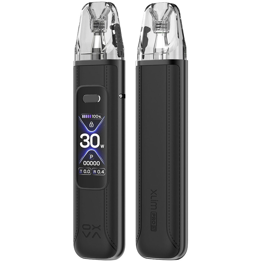 OXVA XLIM PRO 3 pod system from the OXVA XLIM SERIES with carbon finish, compact design, and sleek appearance.