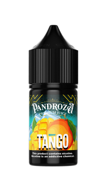 Pandroza Tango Ice MTL e-liquid bottle with 30ml capacity and 6mg nicotine, featuring vibrant branding and packaging.