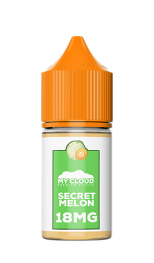 Vape juice bottle labeled 'Secret Melon' with 'My Cloud' branding on a white background
