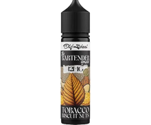 E-Liquid by THE BARTENDER featuring tobacco, biscuit, and nuts flavor in a 60ml bottle for MTL vaping.