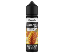 THE BARTENDER Tobacco Butter 60ml e-liquid for MTL vaping, featuring rich tobacco and buttery flavor in a clear bottle.