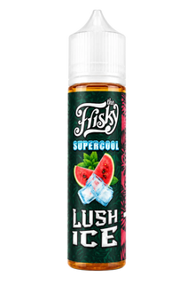 Bottle of THE FRISKY SUPERCOOL LUSH ICE 60ML e-liquid from THE FRISKY E-JUICE, showing the 60ml MTL vape juice with cool icy flavor