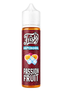 Passion fruit flavored e-liquid by THE FRISKY E-JUICE, 60ml, supercool MTL vaping liquid with 9mg nicotine strength.