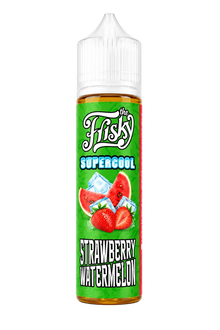 THE FRISKY SUPERCOOL Strawberry Watermelon E-Liquid 60ml by THE FRISKY E-JUICE, showcasing the 60ml bottle and vibrant flavor label.
