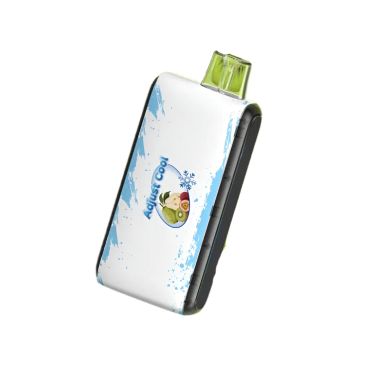 TOKYO ADJUST COOL 50K disposable vape with kiwi, passion fruit, and guava flavor, featuring 50,000 puffs and 50mg salt nicotine.