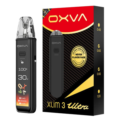 OXVA Xlim 3 Ultra vaping device and packaging on a white background