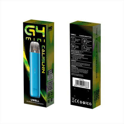 UWELL CALIBURN G4 MINI pod system in Coast Gold from the UWELL CALIBURN series, featuring sleek design and compact size.