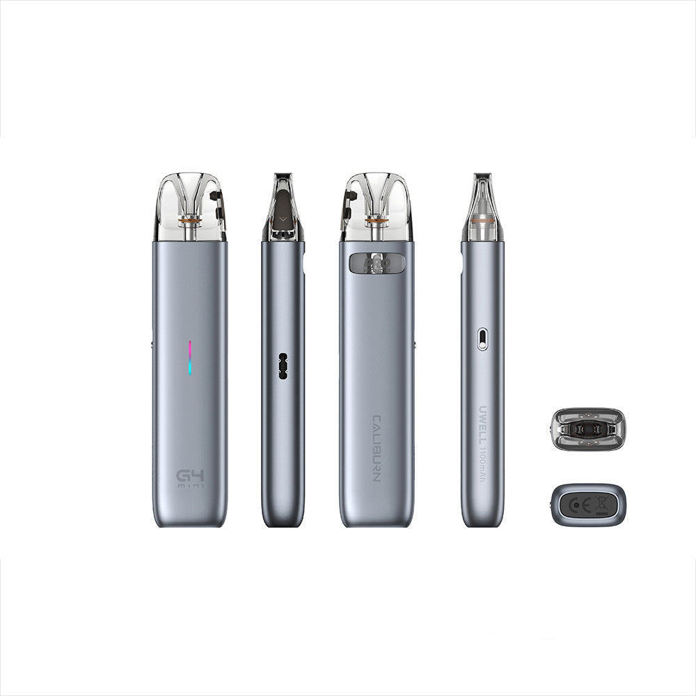 UWELL CALIBURN G4 MINI pod system in Coast Gold, part of the UWELL CALIBURN series, shown with sleek design and compact size.