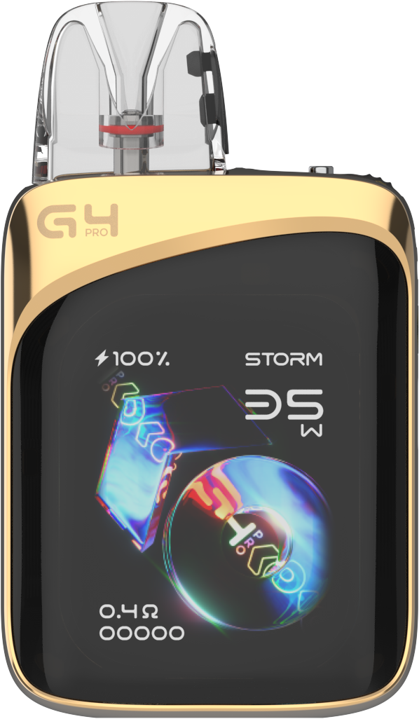 Uwell Caliburn G4 Pro Koko pod system in desert gold with sleek design and compact size, part of the Uwell Caliburn Series.