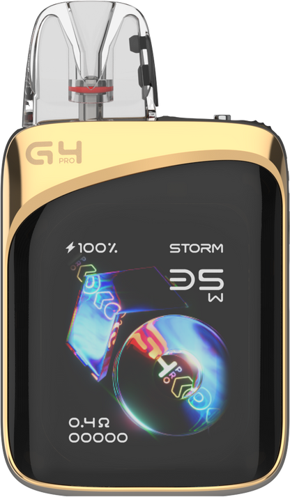 Uwell Caliburn G4 Pro Koko pod system in desert gold with sleek design and compact size, part of the Uwell Caliburn Series.