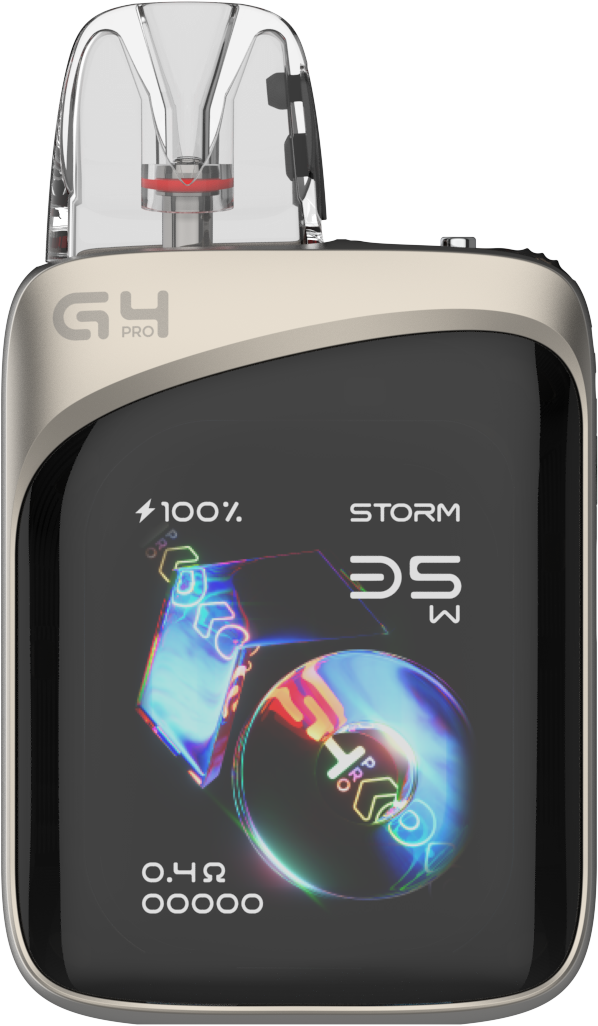 Uwell Caliburn G4 Pro Koko pod system in desert gold, compact vape device from the Uwell Caliburn Series with sleek design.