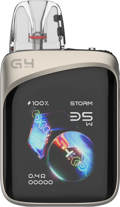 Uwell Caliburn G4 Pro Koko pod system in desert gold, compact vape device from the Uwell Caliburn Series with sleek design.