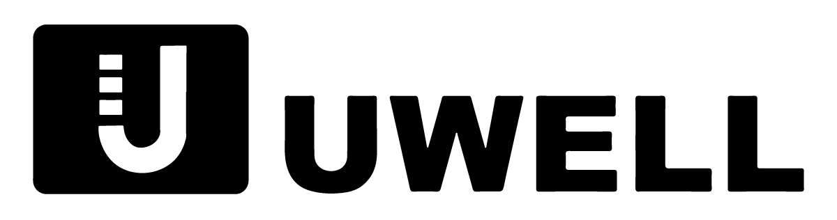 Uwell logo in black and white on a white background