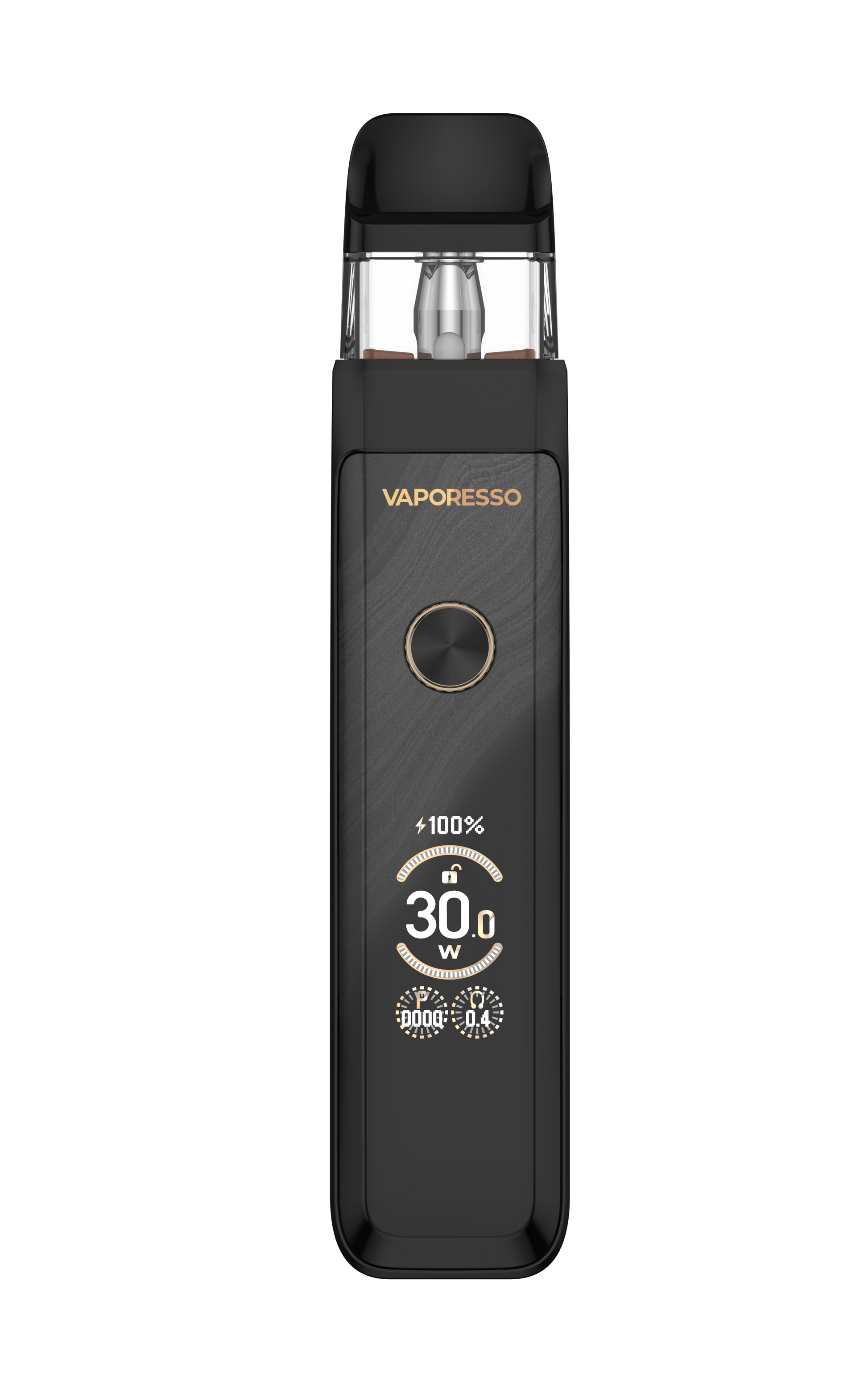 VAPORESSO XROS PRO 2 pod system in glittering gold, part of the VAPORESSO XROS series, with sleek design and compact size.