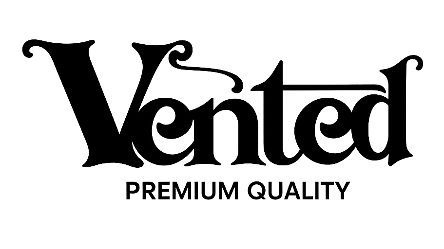 Black 'Vented' logo with 'PREMIUM QUALITY' text on a white background
