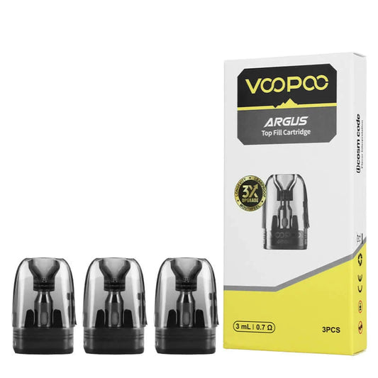VOOPOO ARGUS top fill cartridge, 3ml, designed for easy refill and compatible with VOOPOO ARGUS vape devices.