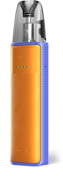 VOOPOO ARGUS Z3 pod system vape in blazing orange with sleek design and compact size.