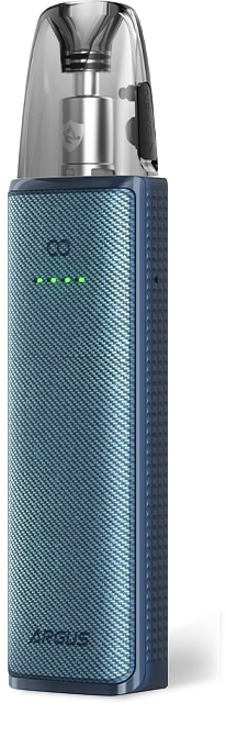 VOOPOO ARGUS Z3 denim blue pod system vape device with sleek design and compact size, featuring a modern look and ergonomic shape.